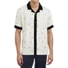 Ben Sherman Cocktail Print Camp Shirt In Snow White