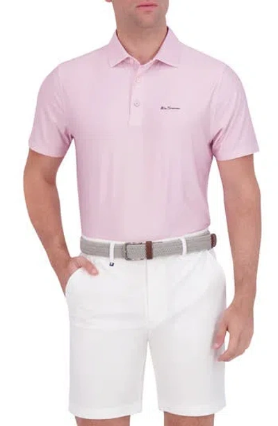 Ben Sherman Collage Solid Stretch Tech Polo In Pink