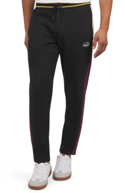 Ben Sherman Colorblock Cotton Blend Sweatpants In Black