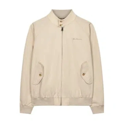 Ben Sherman Cream Signature Harrington Jacket In Neutrals