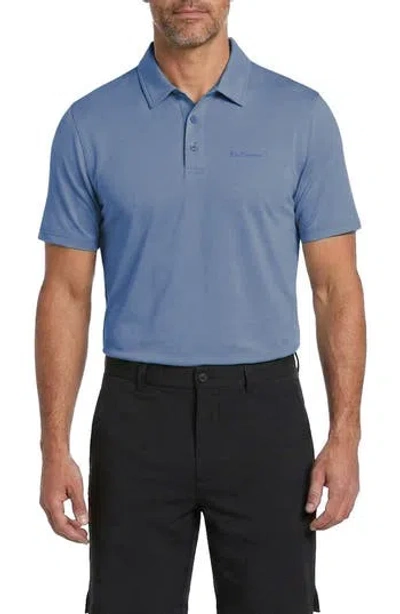 Ben Sherman Dobby Jacquard Performance Polo In Blue
