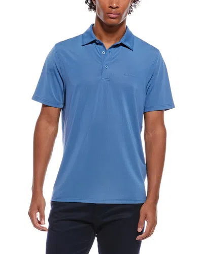 Ben Sherman Dobby Jacquard Tech Pique Sport Fit Polo Shirt In Blue