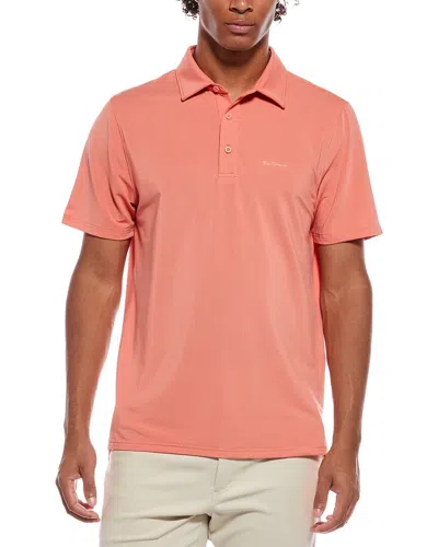 Ben Sherman Dobby Jacquard Tech Pique Sport Fit Polo Shirt In Pink