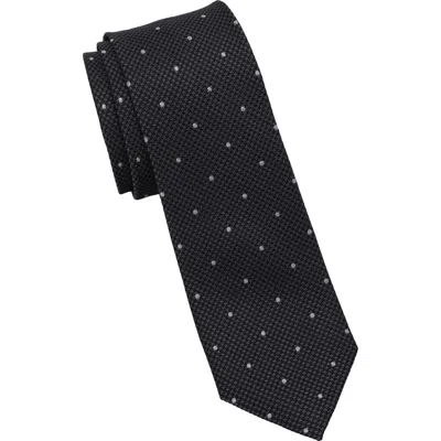 Ben Sherman Dot Print Tie In Black