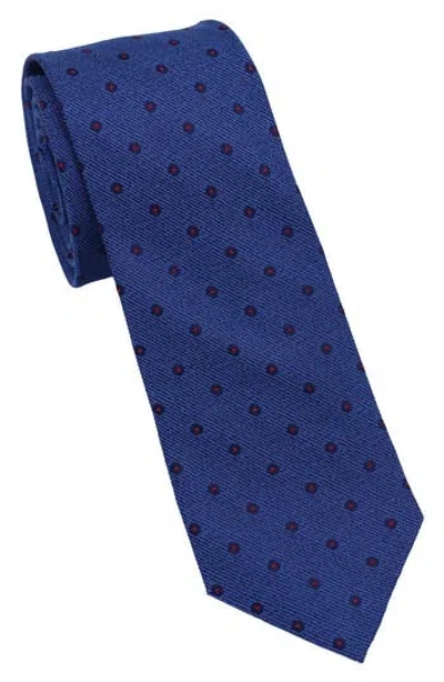 Ben Sherman Dot Print Tie In Blue