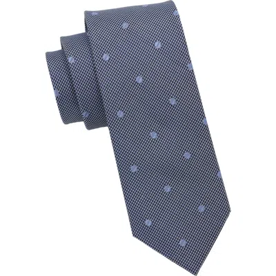 Ben Sherman Dot Tie & Pocket Square Set In Blue
