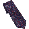 Ben Sherman Floral Jacquard Slim Tie In Black