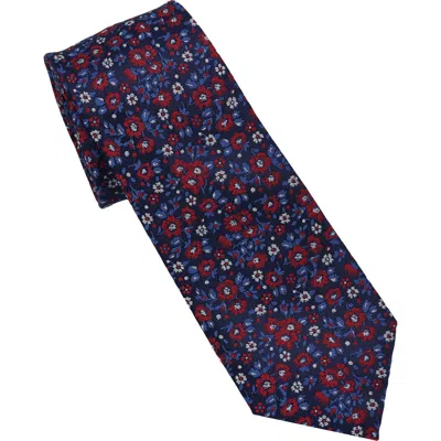 Ben Sherman Floral Jacquard Slim Tie In Black