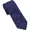 Ben Sherman Floral Jacquard Slim Tie In Blue
