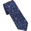 Ben Sherman Floral Jacquard Slim Tie In Blue