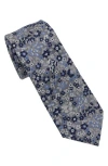 Ben Sherman Floral Jacquard Slim Tie In Black
