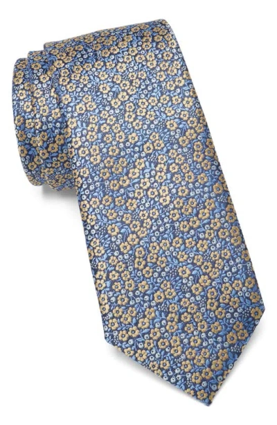 Ben Sherman Floral Print Tie In Navy