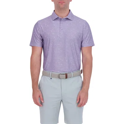 Ben Sherman Floral Tech Jersey Polo In Lavender