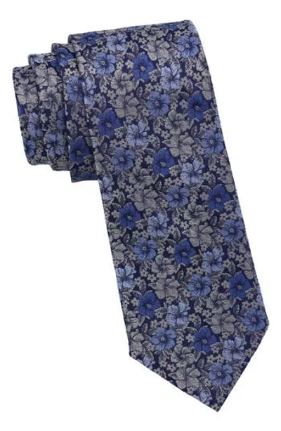 Ben Sherman Floral Tie In Blue