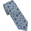 Ben Sherman Floral Twill Slim Tie In Blue