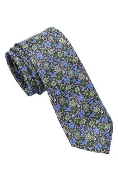 Ben Sherman Floral Woven Tie In Gold