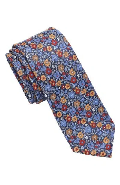 Ben Sherman Floral Woven Tie In Black