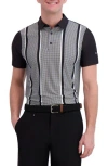 Ben Sherman Geo Vertical Tech Jersey Golf Polo In Black