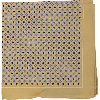 Ben Sherman Geometric Pocket Square In Yellow