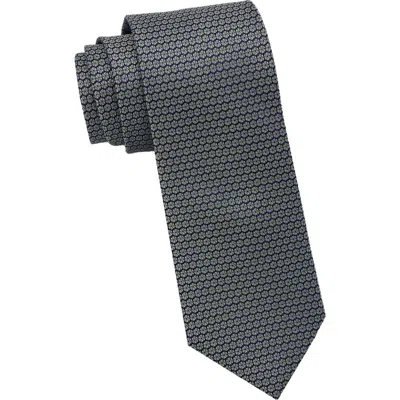 Ben Sherman Geometric Woven Tie In Gray