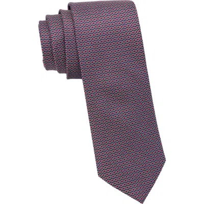 Ben Sherman Geometric Woven Tie In Pink