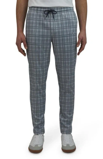 Ben Sherman Glen Plaid Track Trousers In Grey