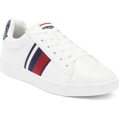 Ben Sherman Hampton Stripe Sneaker In Red/white/navy