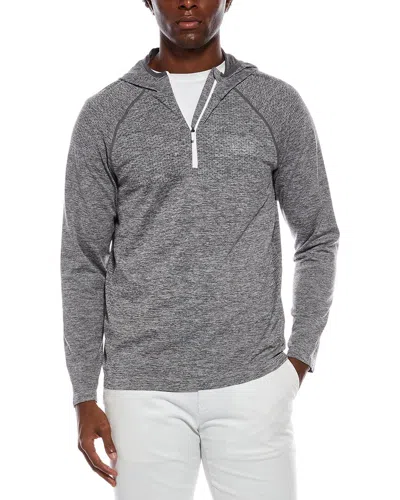 Ben Sherman Knit 1/4-zip Hoodie In Gray