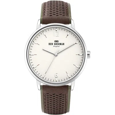 Ben Sherman Leather Men's Watch In Brown