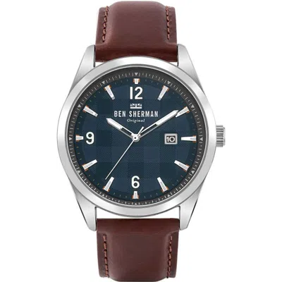 Ben Sherman Leather Men's Watch In Brown