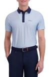 Ben Sherman Linear Tech Jersey Golf Polo In Blue