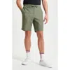 Ben Sherman Linen & Cotton Drawcord Shorts In Olive
