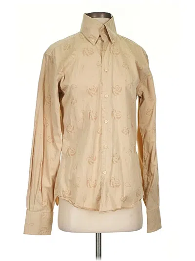 Pre-owned Ben Sherman Long Sleeve Blouse In Tan