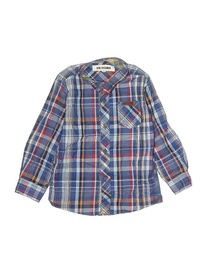 Pre-owned Ben Sherman Kids' Long Sleeve Button Down Shirt In Blue