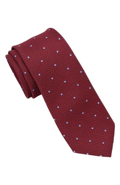 Ben Sherman Medallion Tie In Burgundy