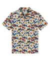 Ben Sherman Men's Abstract Floral Print Short Sleeve Shirt In Multi