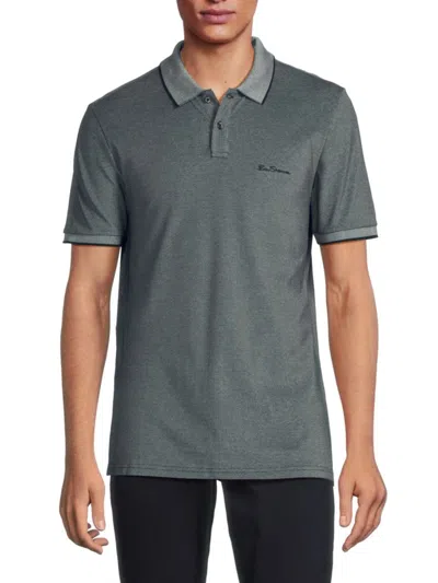 Ben Sherman Men's Birdseye Logo Polo In Grey