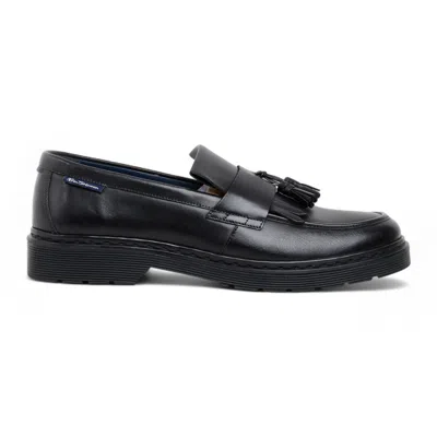 Ben Sherman Men's Black Leather Tassel Loafer Shoes - Dudley In Yellow