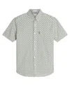 Ben Sherman Men's Block Geo Print Short Sleeve Shirt In Light Green