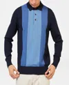 Ben Sherman Men's Block Stripe Polo Shirt In Dark Navy