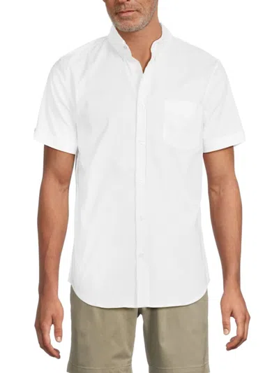 Ben Sherman Men's Button-down Collar Stretch Cotton Shirt In White