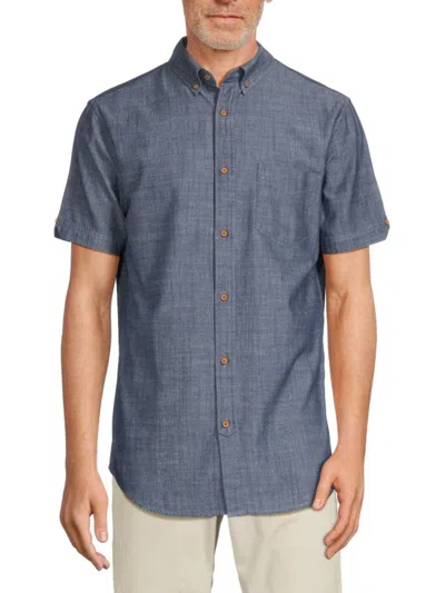 Ben Sherman Men's Chambray Solid Shirt In Dusky Blue