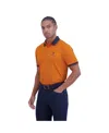 Ben Sherman Men's Checker Rib Tech Pique Sports Fit Polo Shirt In Amber