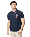 Ben Sherman Logo Embroidery Tipped Polo In Dark Navy