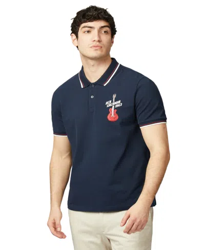BEN SHERMAN MEN'S CHEST EMBROIDERED POLO SHIRT