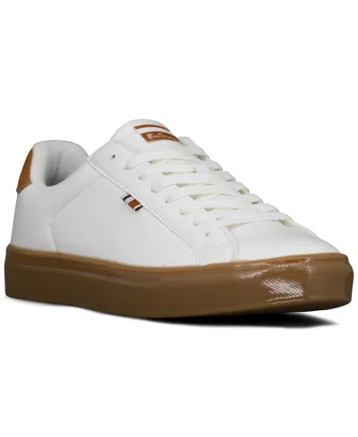 Ben Sherman Men's Crowley Low Casual Sneakers From Finish Line In White,gum