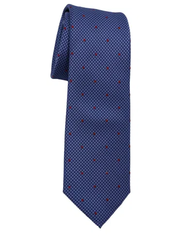 Ben Sherman Men's Dotted Slim Tie In Burgundy Light Blue