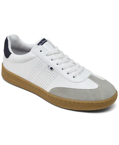 Ben Sherman Men's Glasgow Low Casual Sneakers From Finish Line In White,navy,gum