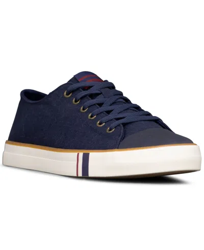 Ben Sherman Men's Hadley Low Canvas Casual Sneakers From Finish Line In Navy,gum