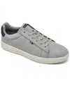 Ben Sherman Men's Hampton Low Court Casual Sneakers From Finish Line In Alloy,white,navy